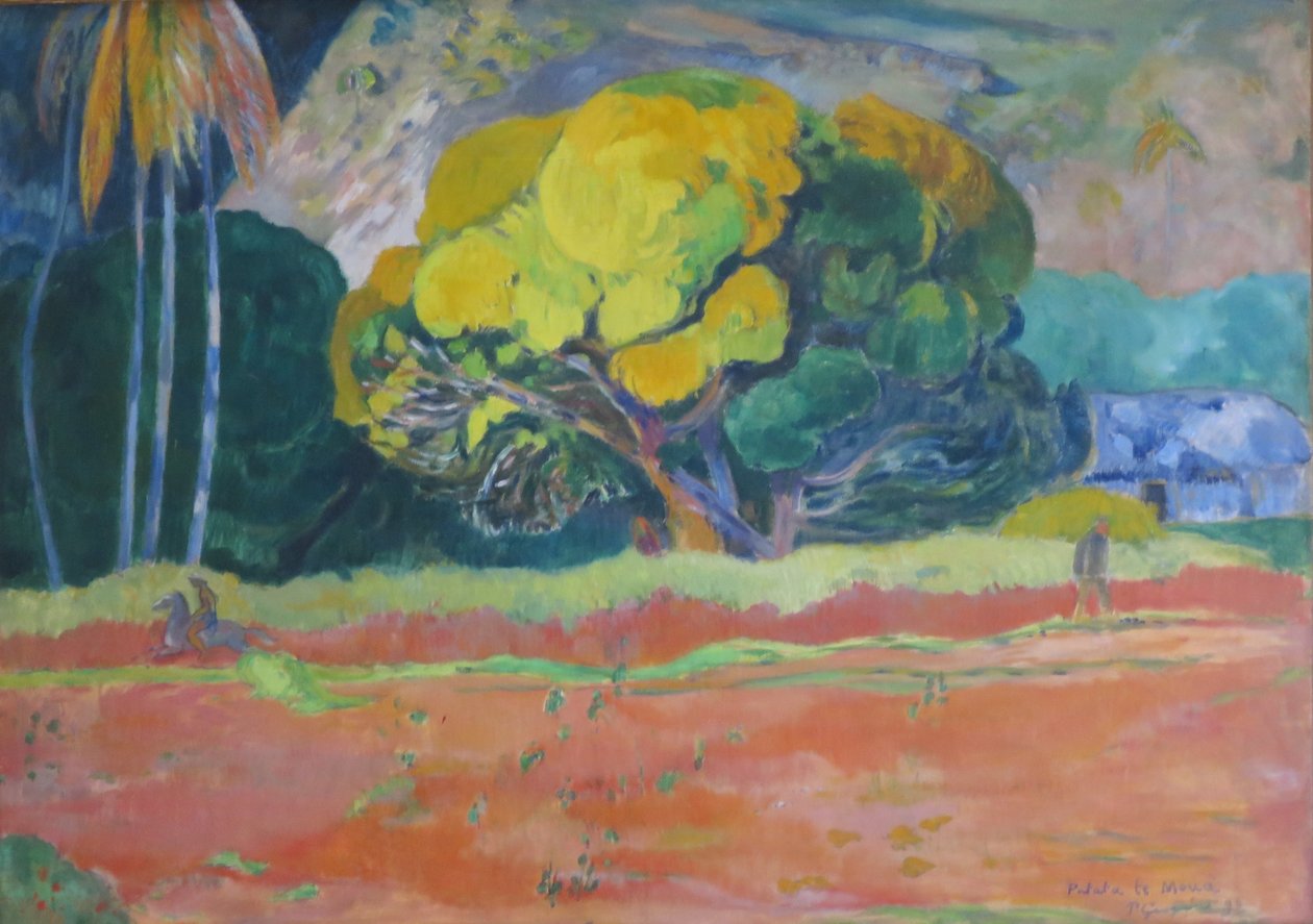Tahitilainen:  Vuoren juurella. tekijältä Paul Gauguin