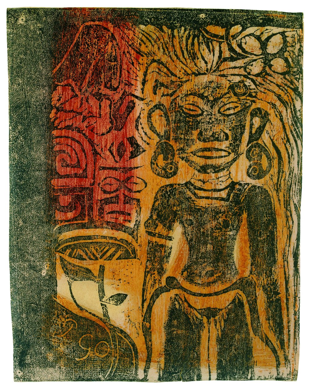 Tahitian Idol, 1894-1895. tekijältä Paul Gauguin