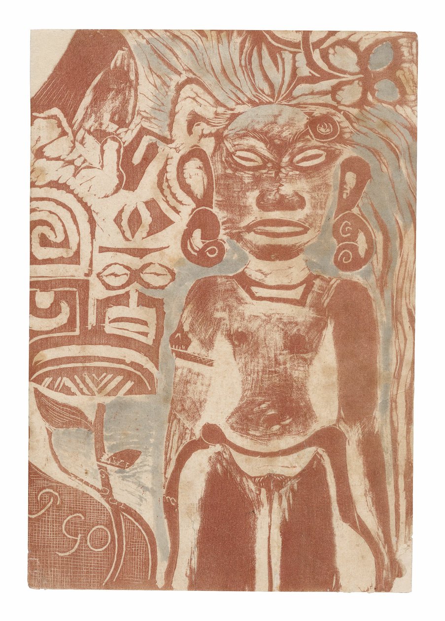 Tahitin idoli-jumalatar Hina tekijältä Paul Gauguin