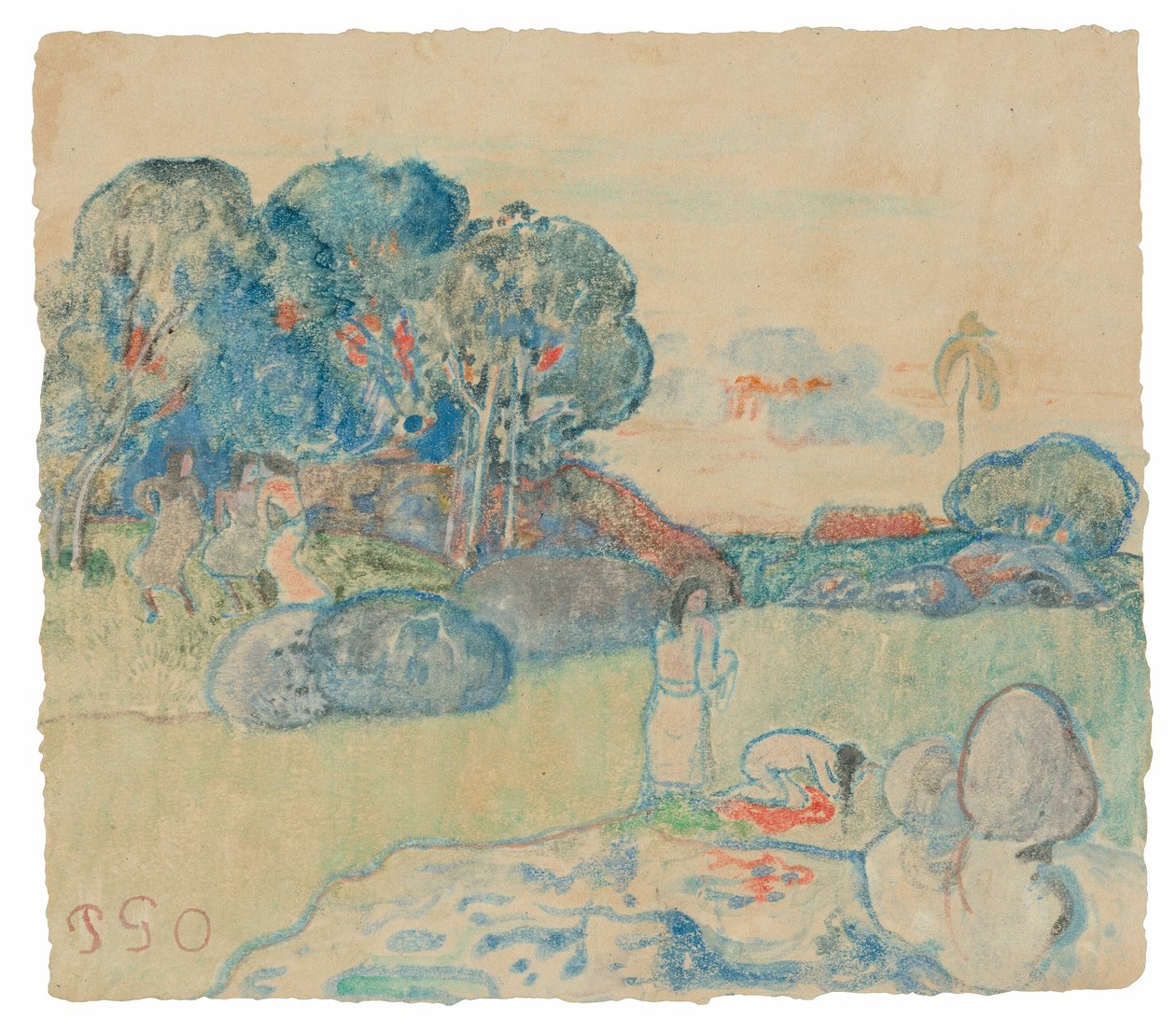 Tahitin maisema tekijältä Paul Gauguin
