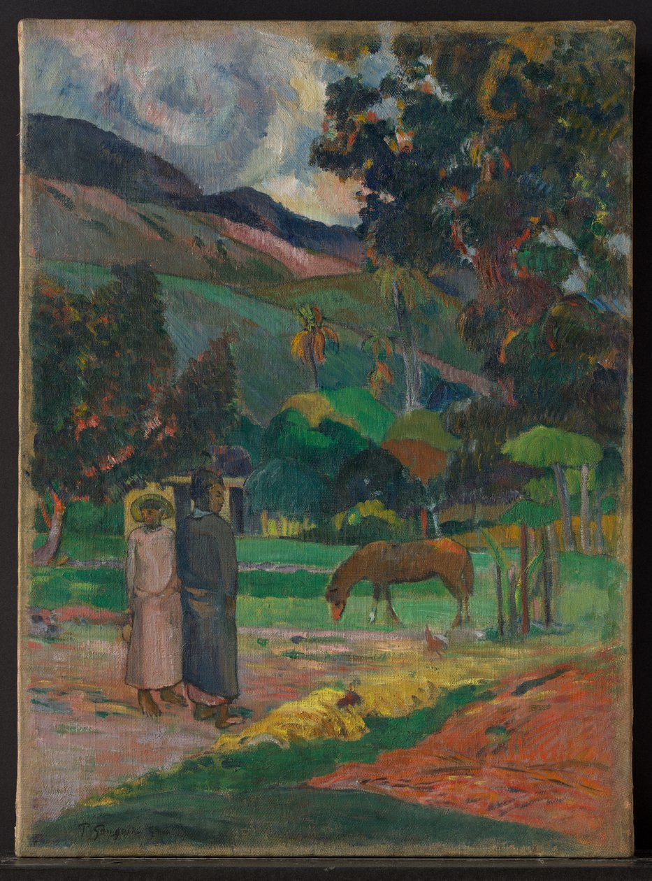 Tahitilainen maisema tekijältä Paul Gauguin