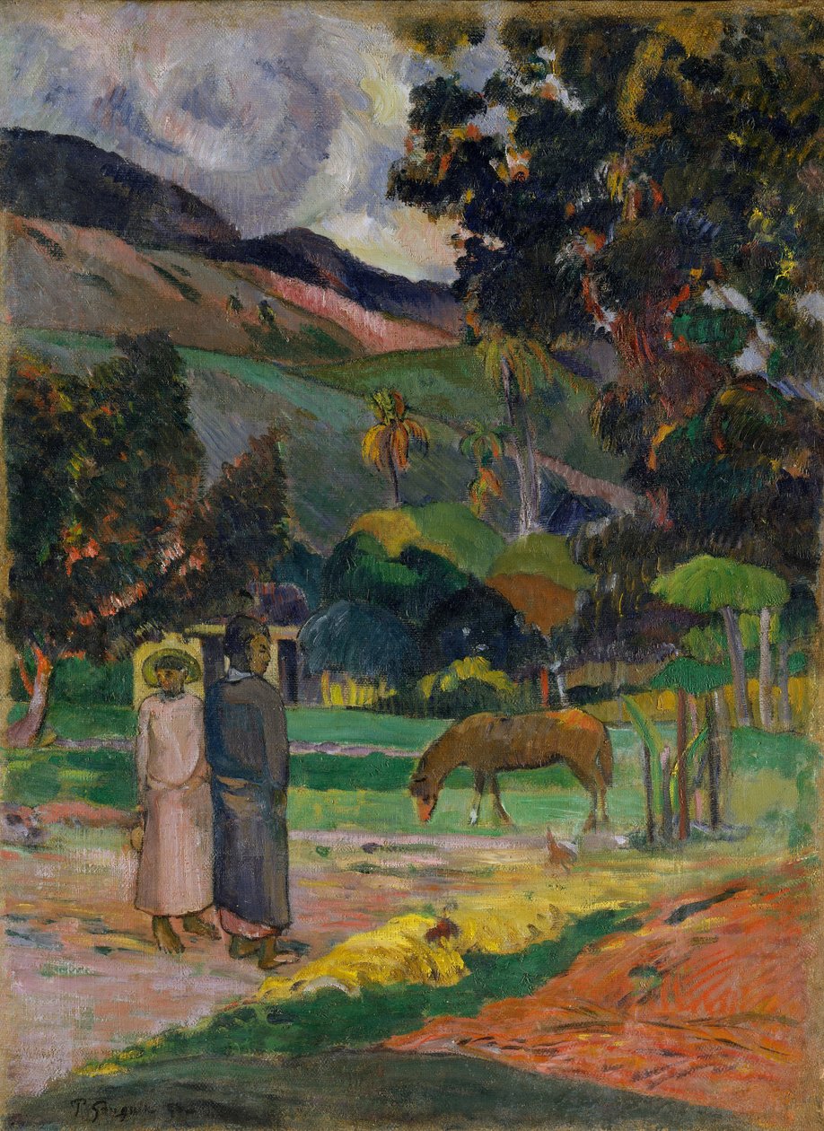 Tahitin maisema tekijältä Paul Gauguin