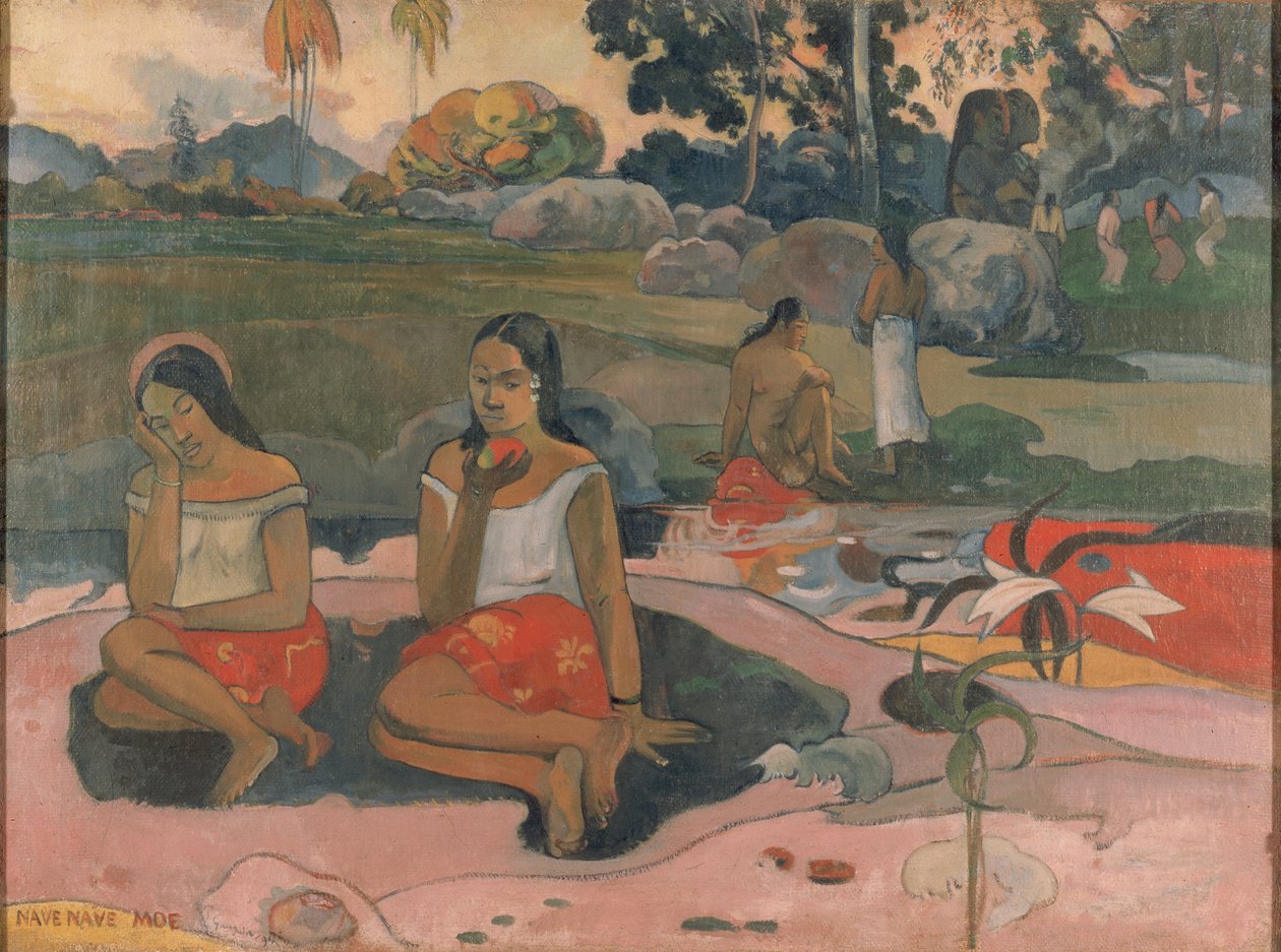 Tahitilainen:  Nave nave moe Pyhä kevät: Sweet Dreams tekijältä Paul Gauguin