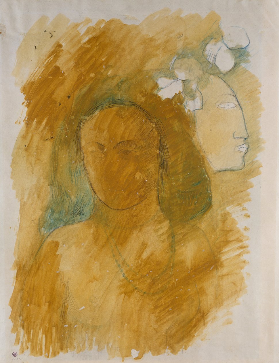 Tahitianische Frau mit bösem Geist tekijältä Paul Gauguin
