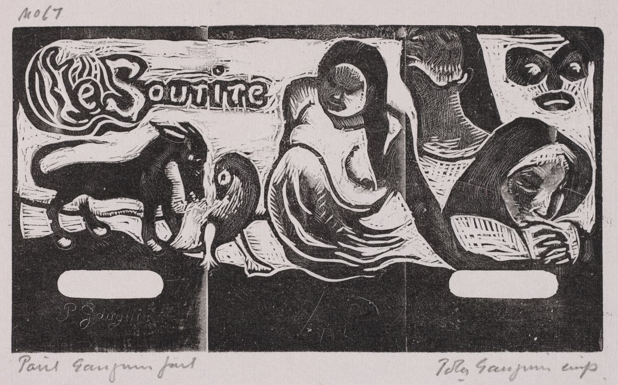 Tahitilainen ja Noa Noa -sarja, Hymy (puupiirros) tekijältä Paul Gauguin