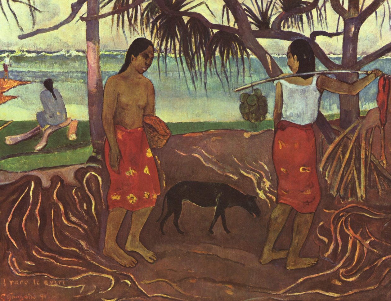 Tahiti: raro te oviri (I) Pandanus I:n alla tekijältä Paul Gauguin