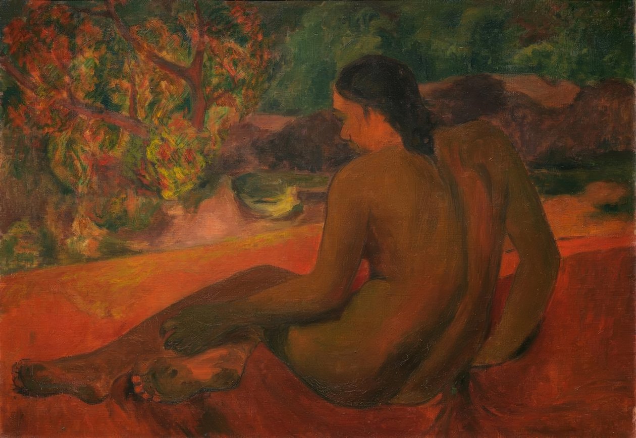 Tahitische Frau tekijältä Paul Gauguin