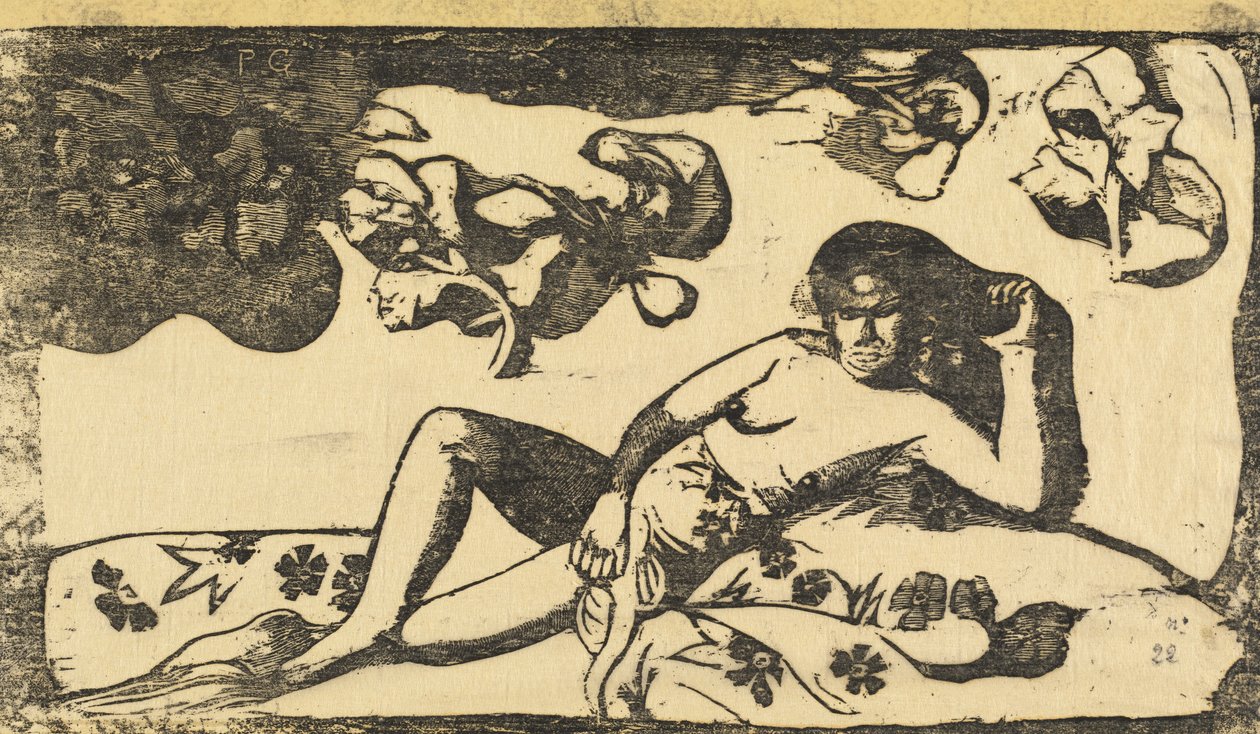 Te Arii Vahine Lady of Royal Blood, vuonna 1895 tai sen jälkeen. tekijältä Paul Gauguin