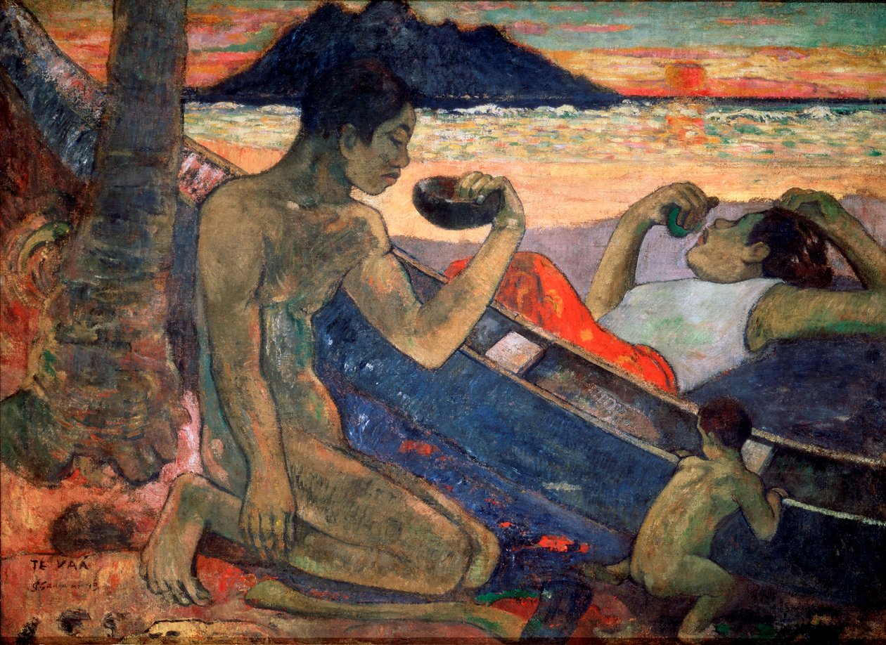 Kanootti, 1896 tekijältä Paul Gauguin