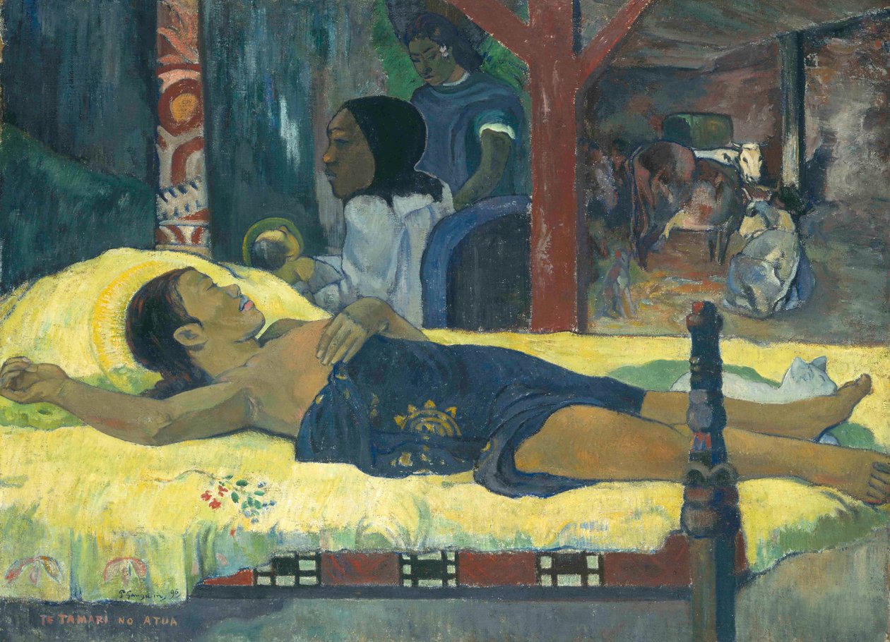 Jumalan lapsen syntymä, 1896. tekijältä Paul Gauguin