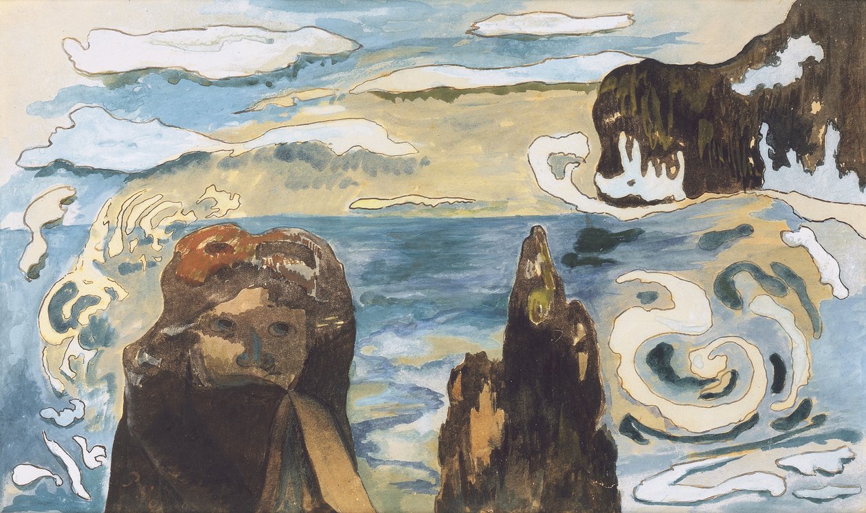 The Black Rocks, 1889 tekijältä Paul Gauguin