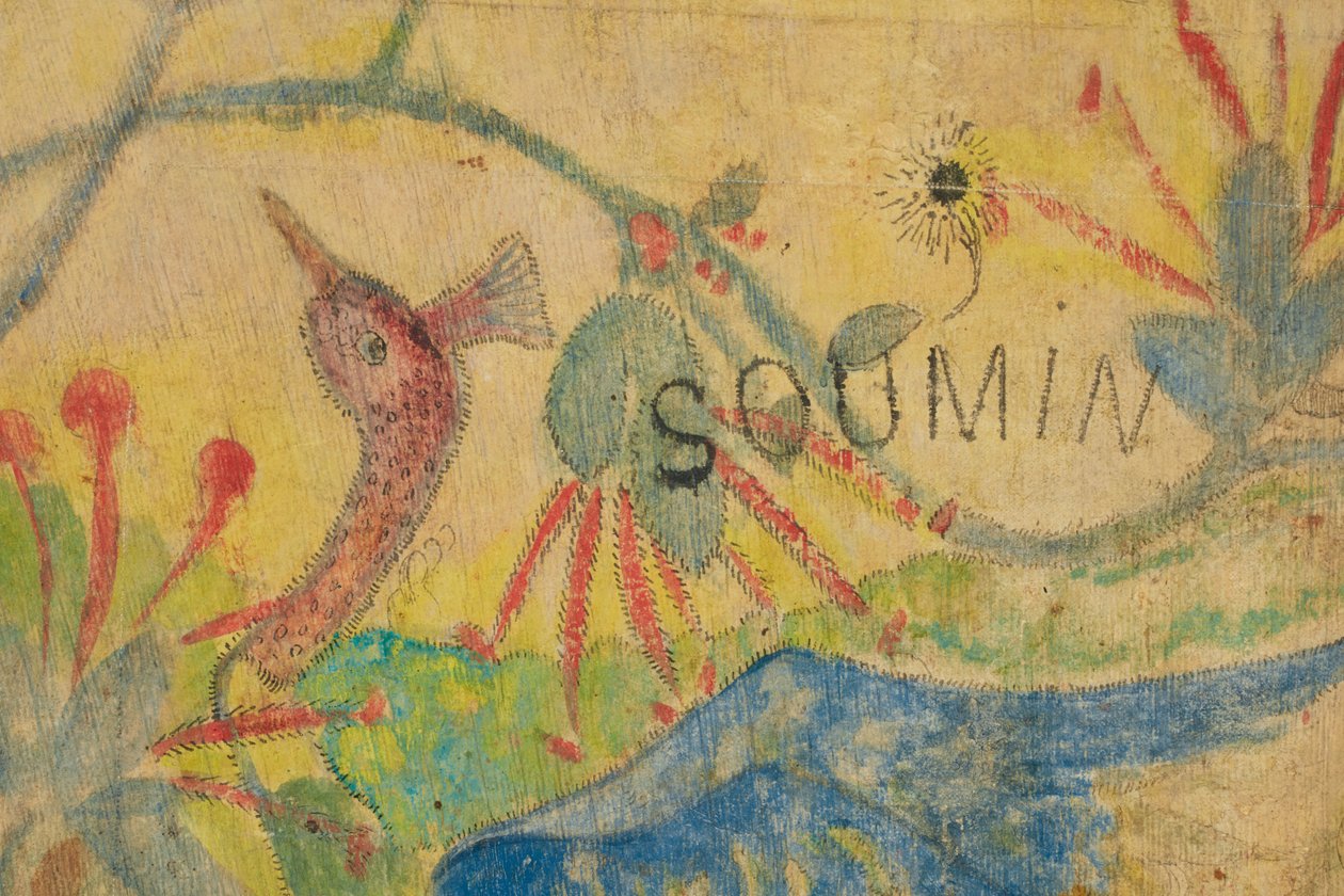 Sininen Ibis, yksityiskohta, 1892 tekijältä Paul Gauguin