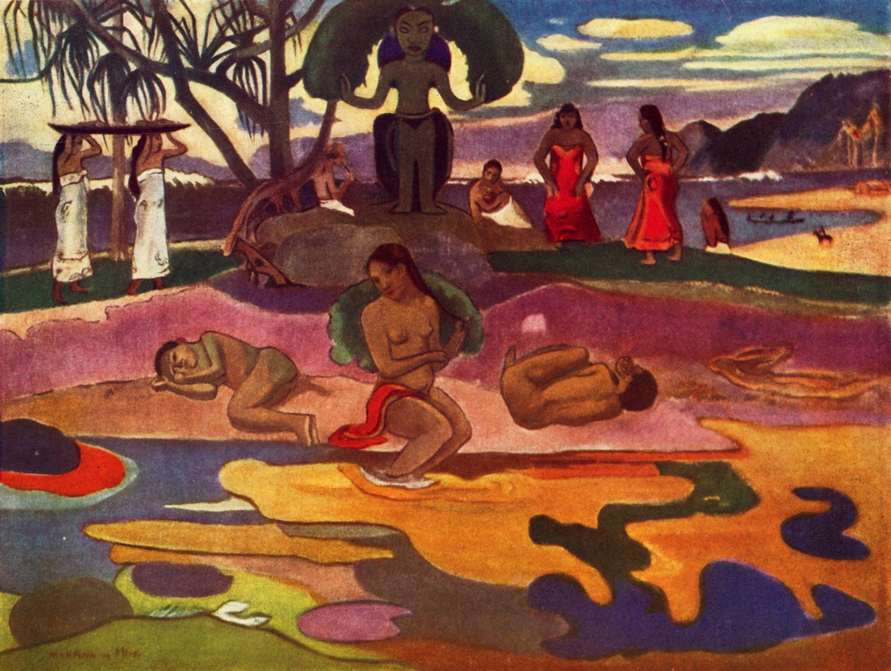 Jumalan päivä Mahana No Atua, 1936 tekijältä Paul Gauguin