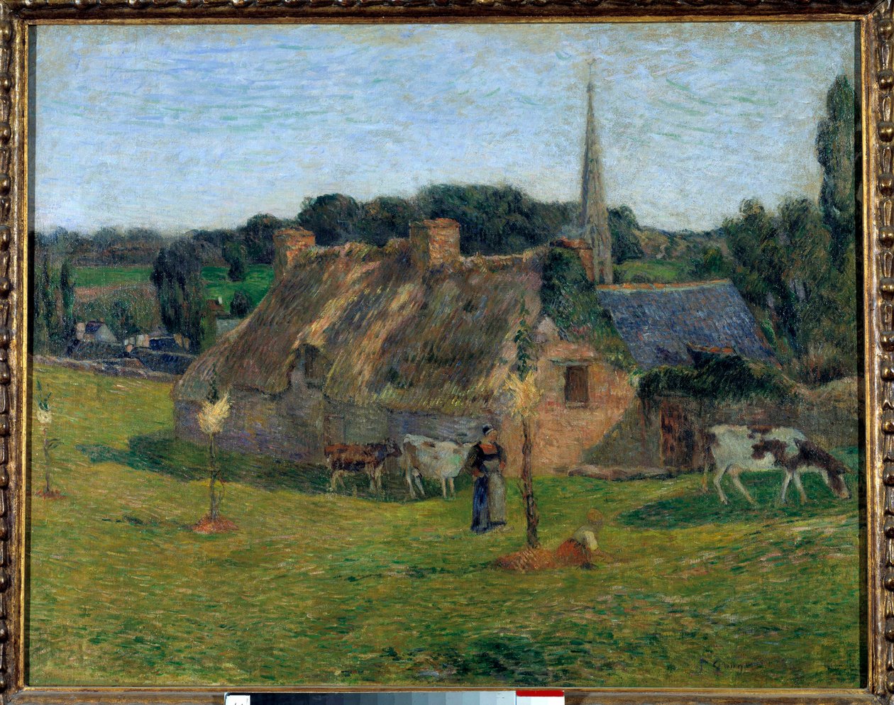 Derout Lollichon -kenttä ja Pont Avenin kirkko tekijältä Paul Gauguin