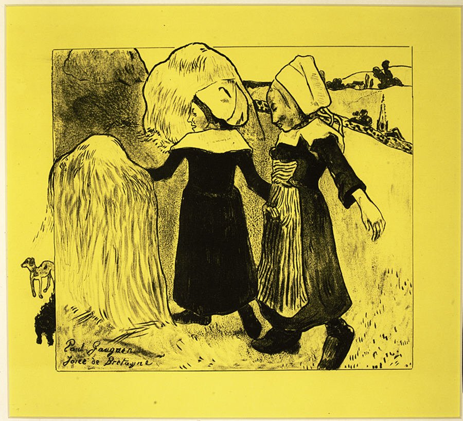 Bretagnen ilot, Volpini-sarjasta: Dessins lithographiques, 1889, 1889. tekijältä Paul Gauguin
