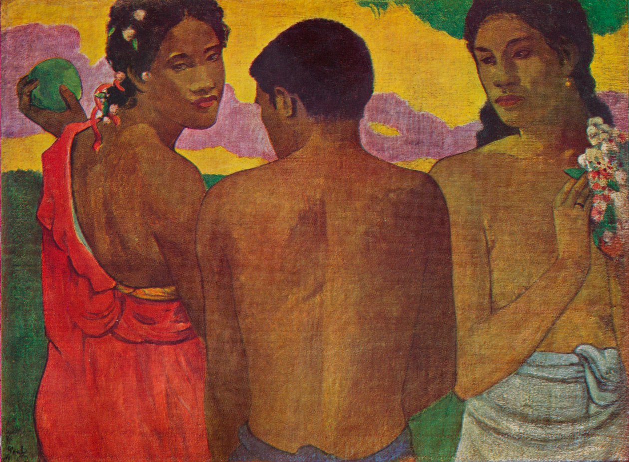 Kolme tahitilaista, 1899 tekijältä Paul Gauguin