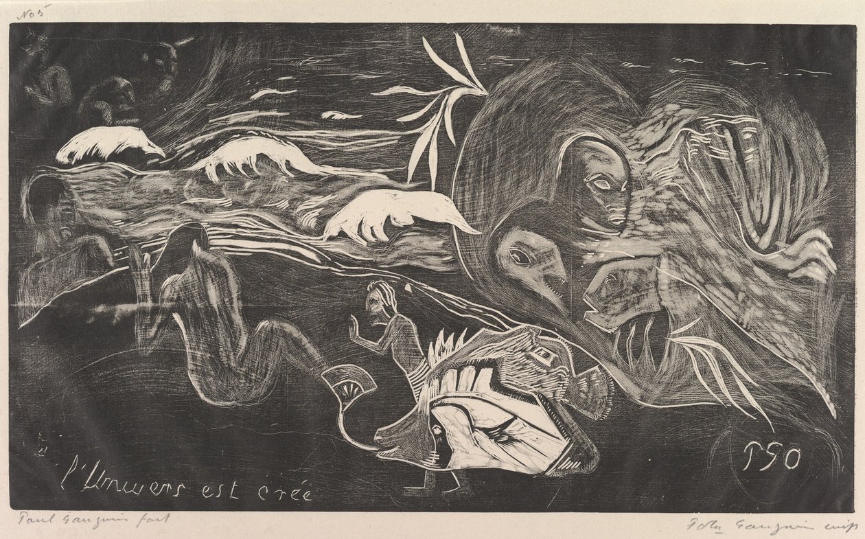 Universumi on luotu Universe on luotu, tuoksu Noa Noa, 1893-94. tekijältä Paul Gauguin