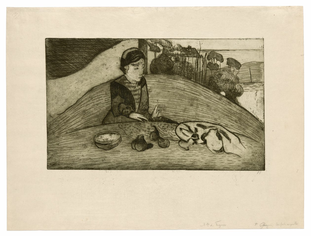 Nainen viikunoiden kanssa tekijältä Paul Gauguin
