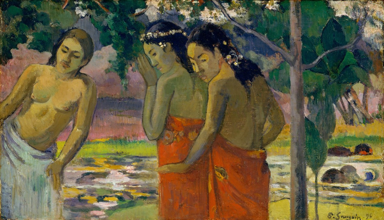 Kolme tahitilaista naista, 1896. tekijältä Paul Gauguin