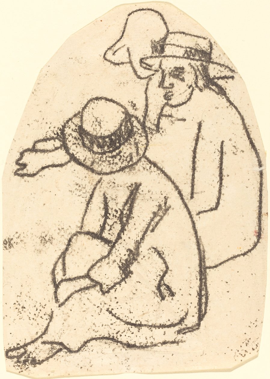 Kolme tahitilaista Study for The Sister of Charity, 18991902. tekijältä Paul Gauguin