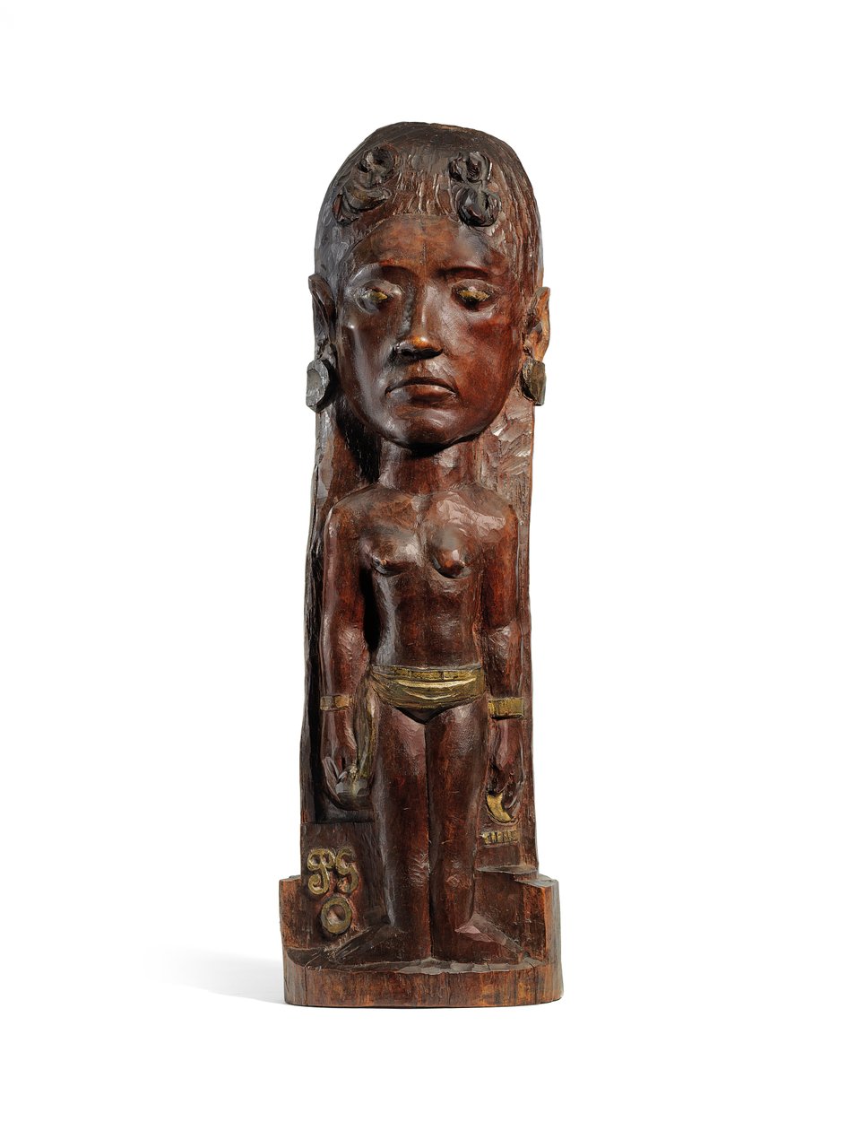 Thérèse, n. 1902-3 (veistetty miropuu, kultaus ja kuparinaulat) (katso myös 2835560-2) tekijältä Paul Gauguin