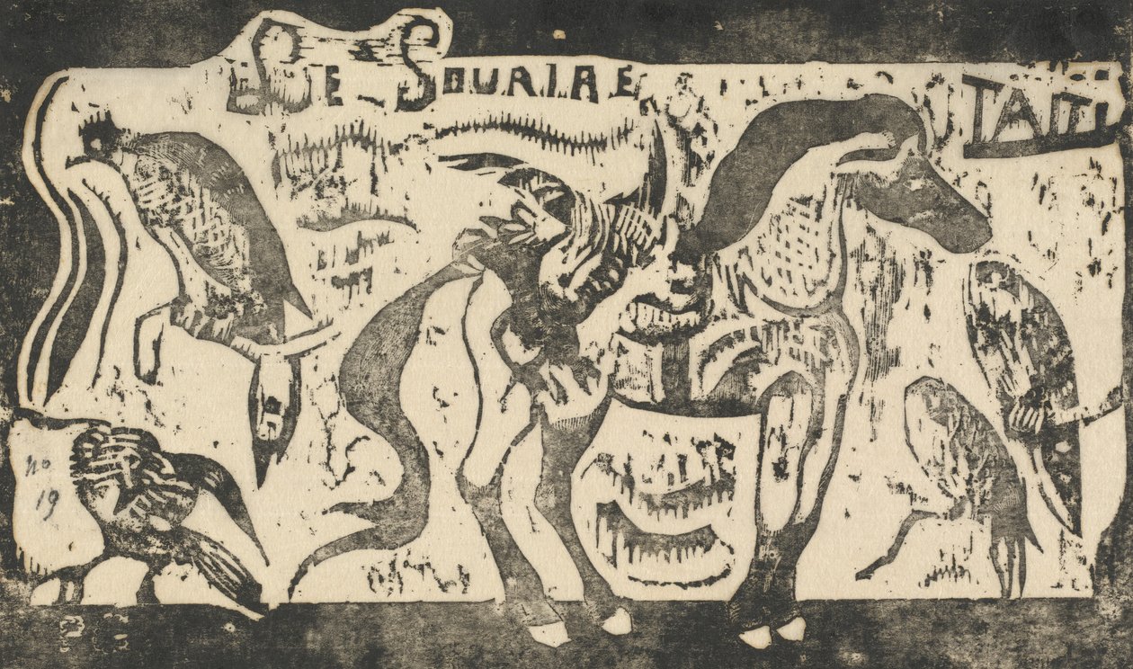 Le Souriren nimilehti Hymyn nimi, vuonna 1895 tai sen jälkeen. tekijältä Paul Gauguin