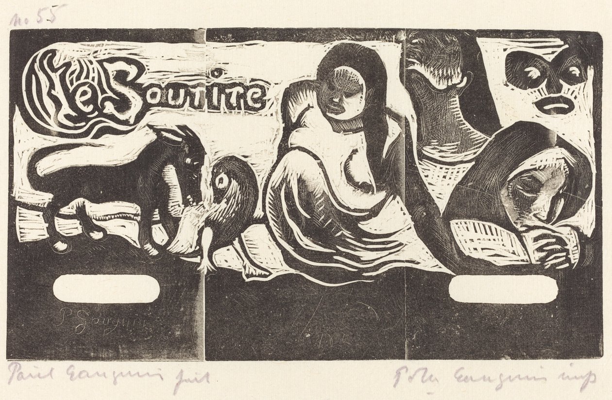 Le Souriren nimilehti Hymyn nimi, vuonna 1895 tai sen jälkeen. tekijältä Paul Gauguin