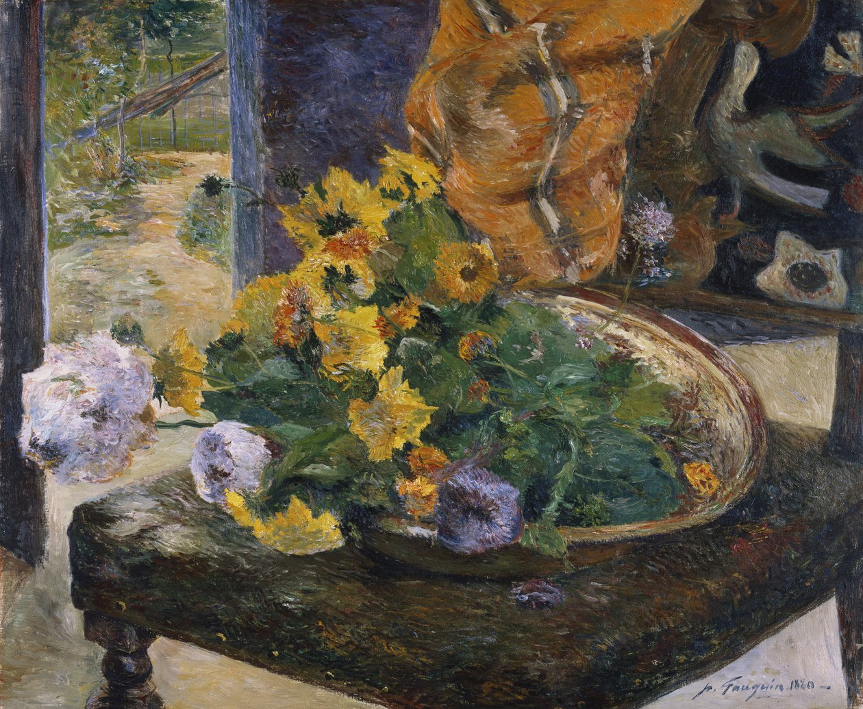 Tee kukkakimppu, 1880 tekijältä Paul Gauguin