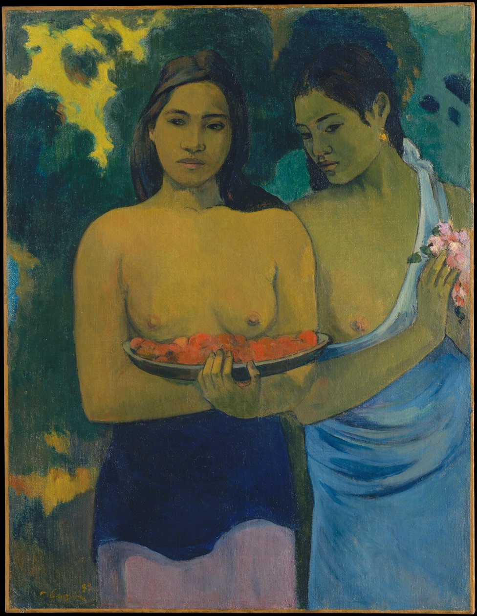 Kaksi tahitilaista naista tekijältä Paul Gauguin