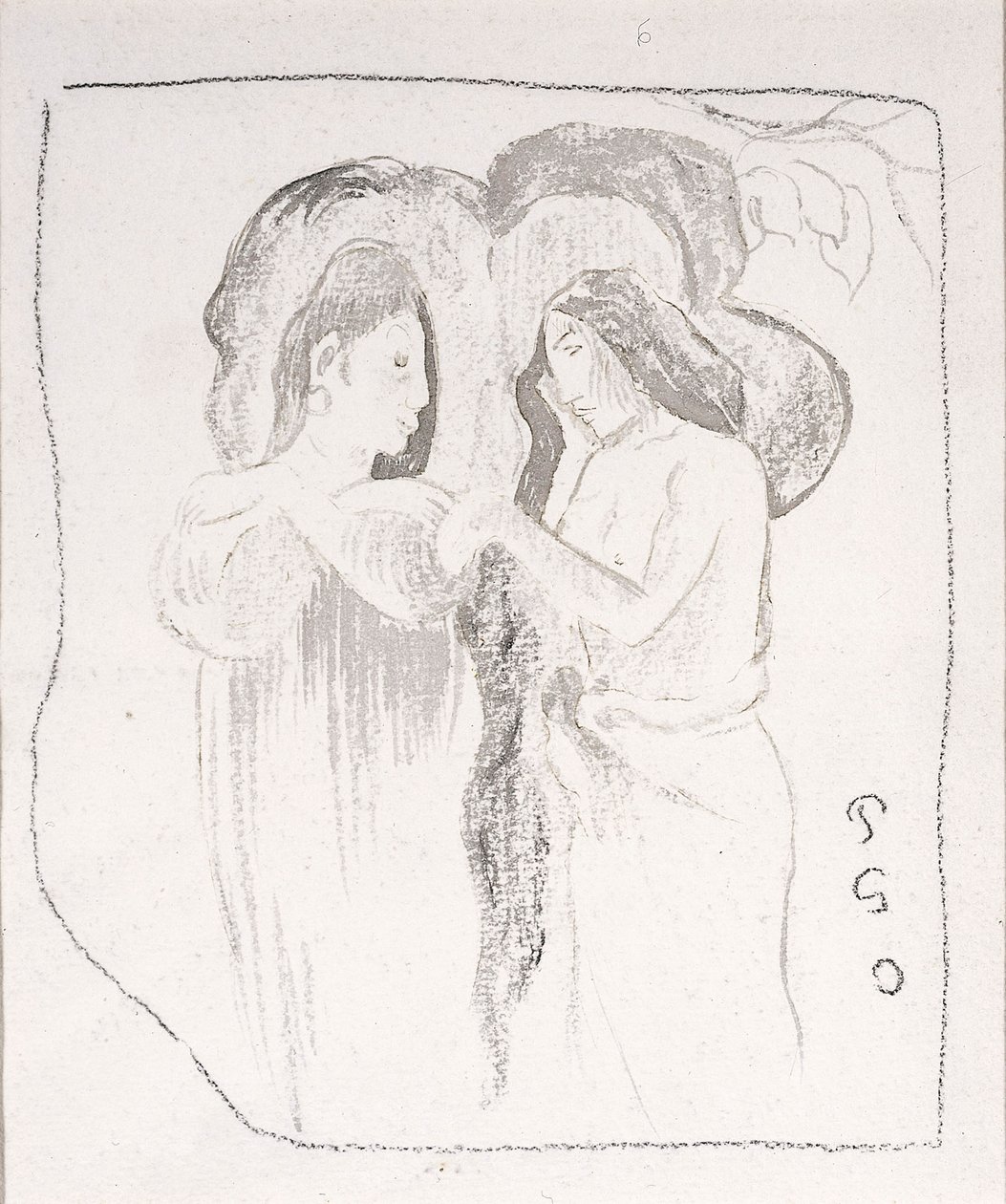 Kaksi tahitilaista naista, n. 1894 tekijältä Paul Gauguin