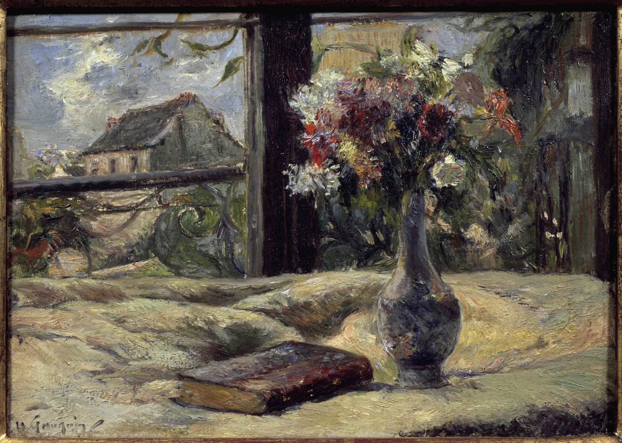 Kukkimaljakko - Paul Gauguinin (1848-1903) maalaus, öljy kankaalle tekijältä Paul Gauguin