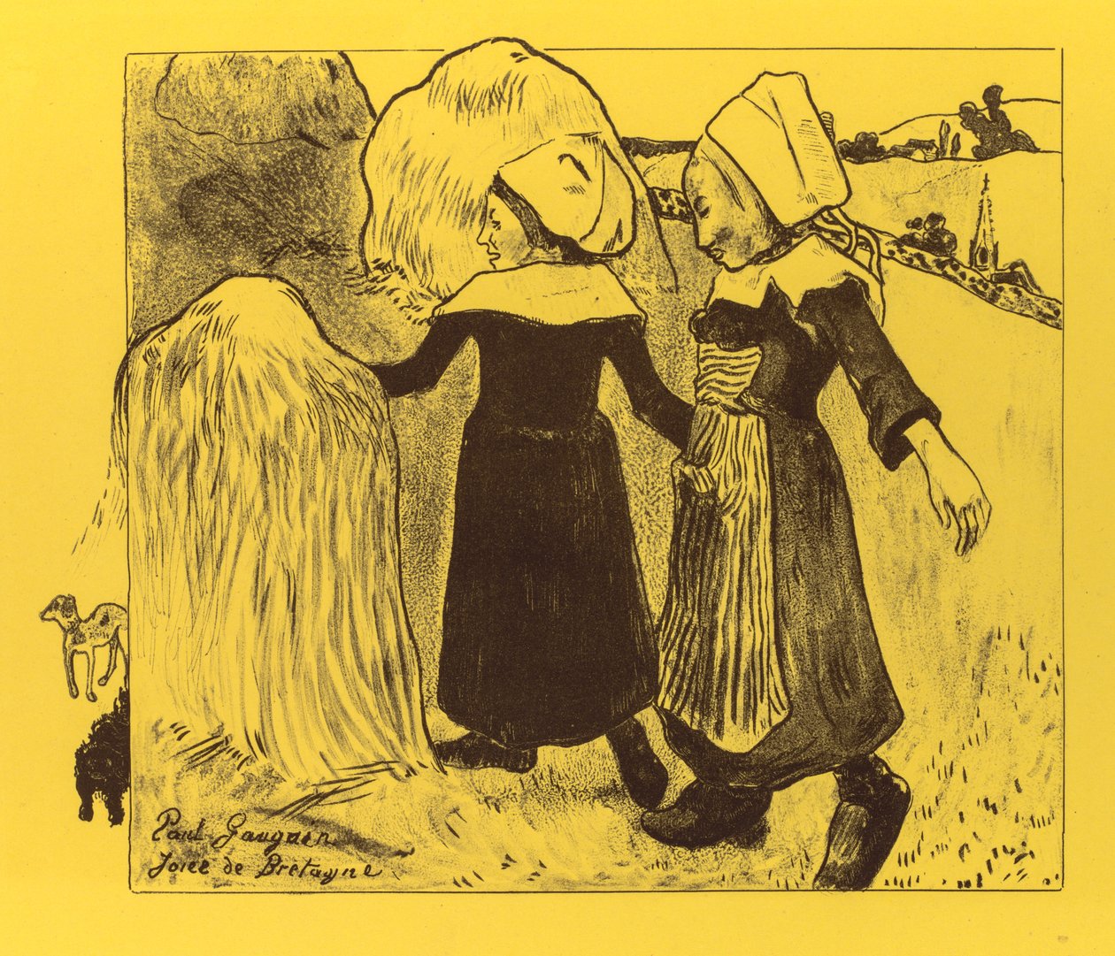 Volpini-sarja: Bretagnen ilot Joys of Bretagne, 1889. tekijältä Paul Gauguin