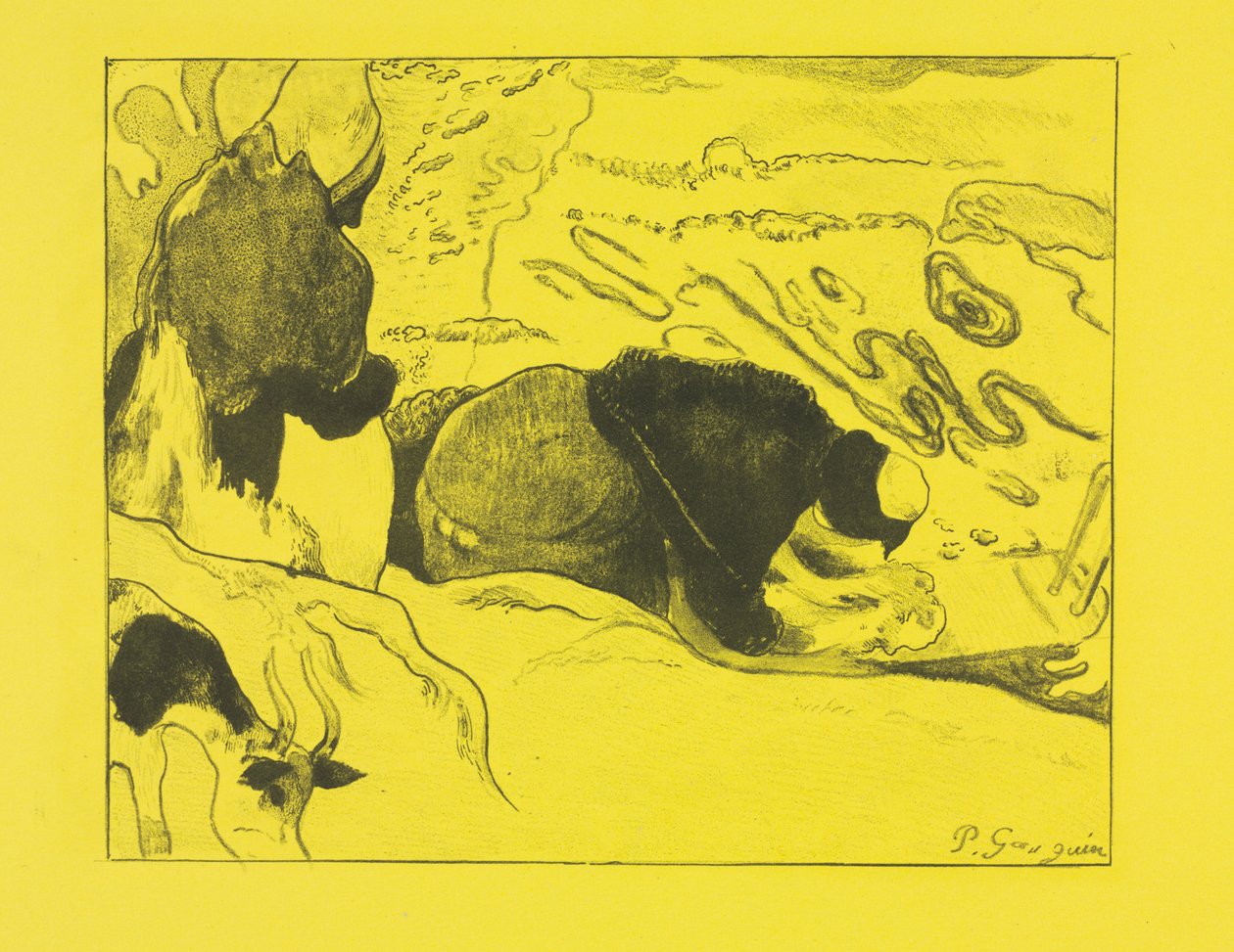Volpini-sviitti: pesulat (The Washers) tekijältä Paul Gauguin