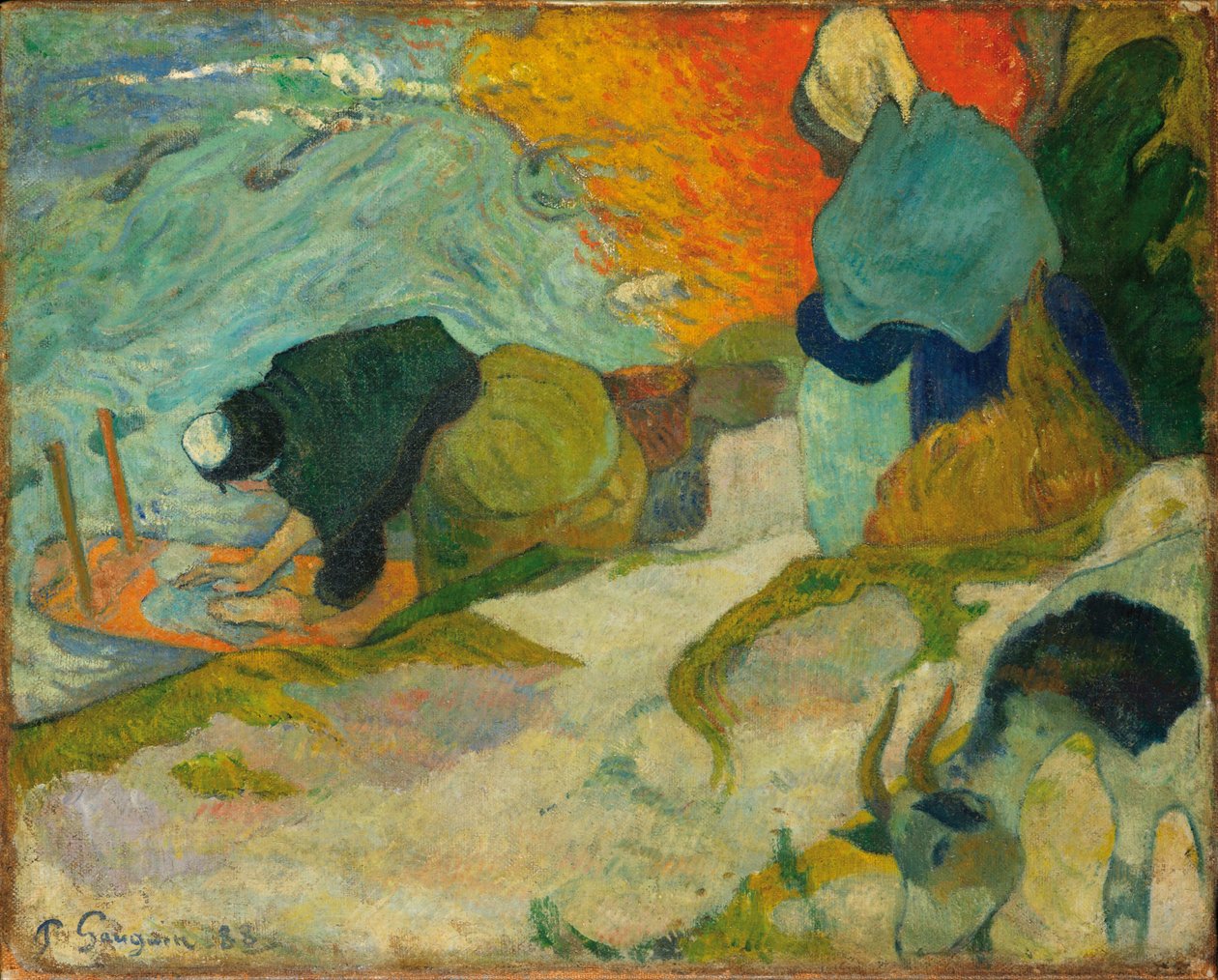 Washerwomen Arlesissa Pesut Arlesissa, 1888 tekijältä Paul Gauguin