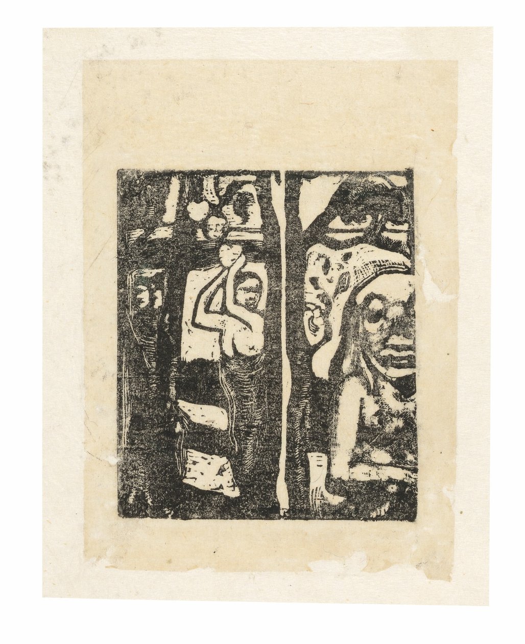 Nainen poimimassa hedelmiä ja Oviria tekijältä Paul Gauguin