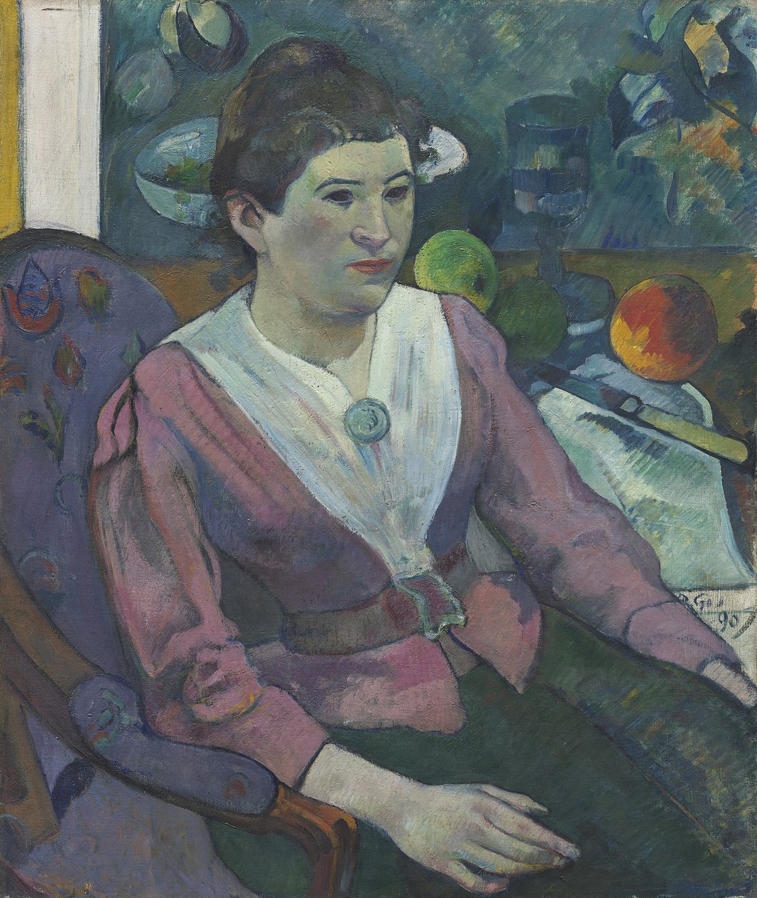 Cézannen nainen asetelman edessä tekijältä Paul Gauguin
