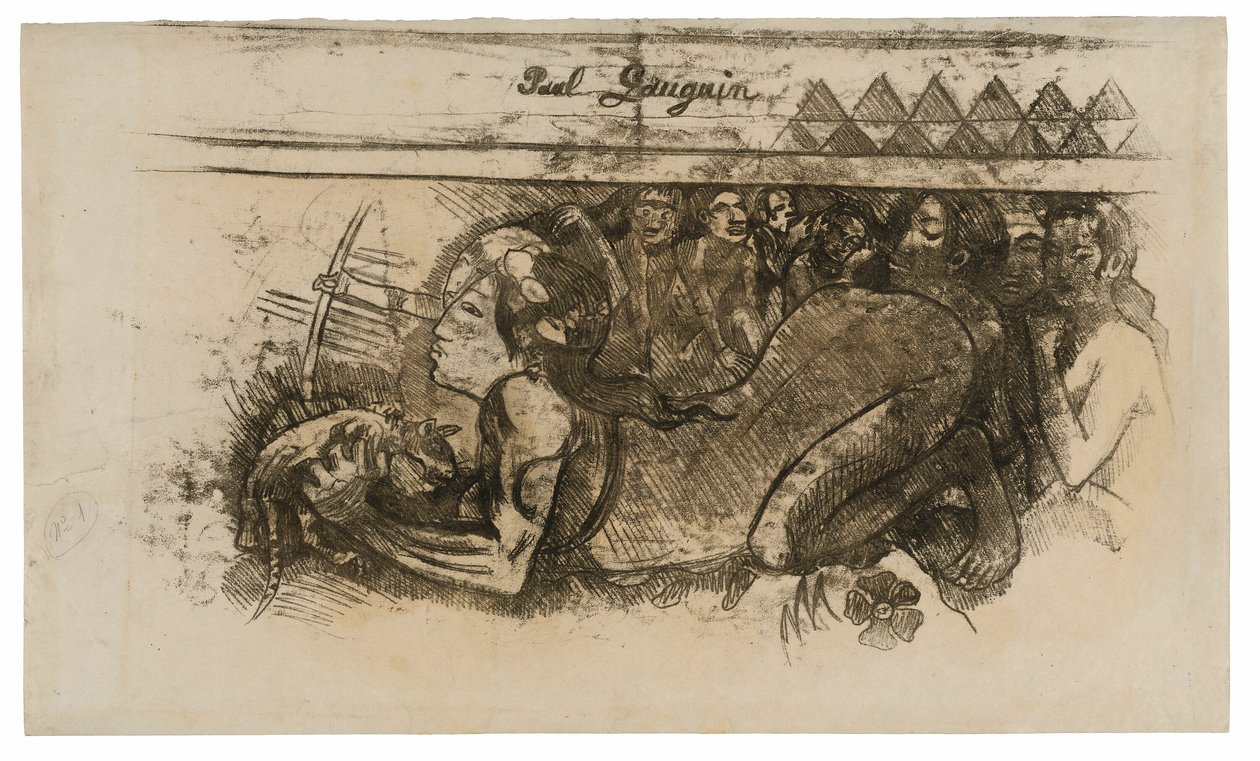 Nainen kissan kanssa tekijältä Paul Gauguin