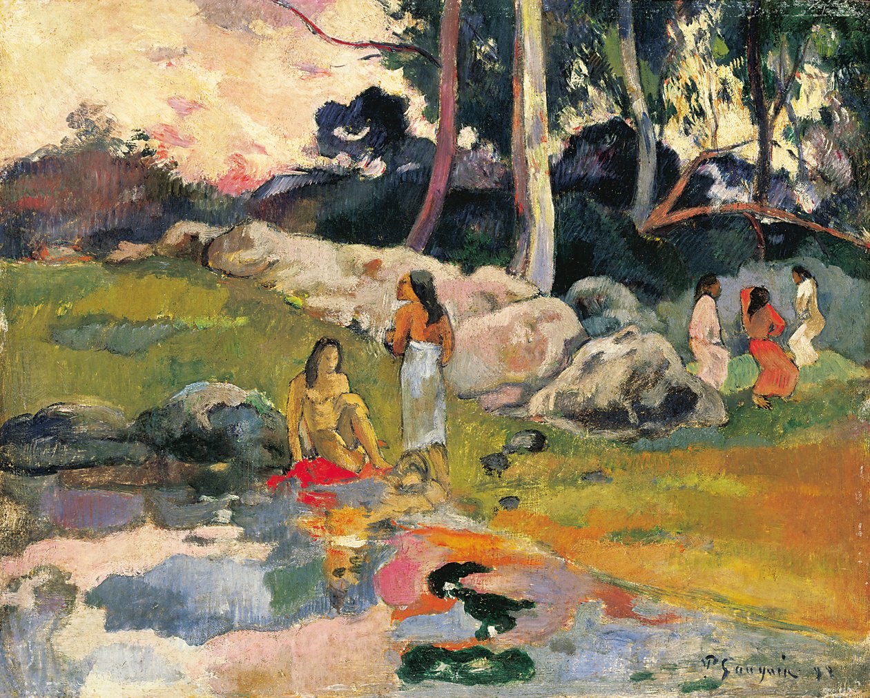Naiset joen varrella tekijältä Paul Gauguin