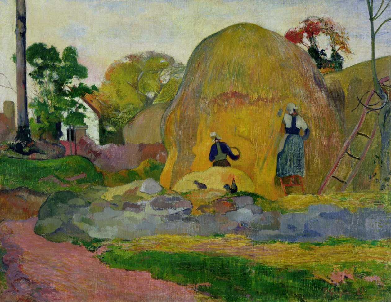 Keltaiset heinäsuovat tai kultainen sato, 1889 tekijältä Paul Gauguin