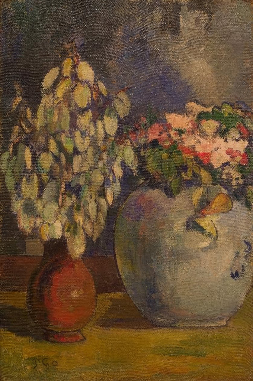 Zwei Blumenvasen tekijältä Paul Gauguin