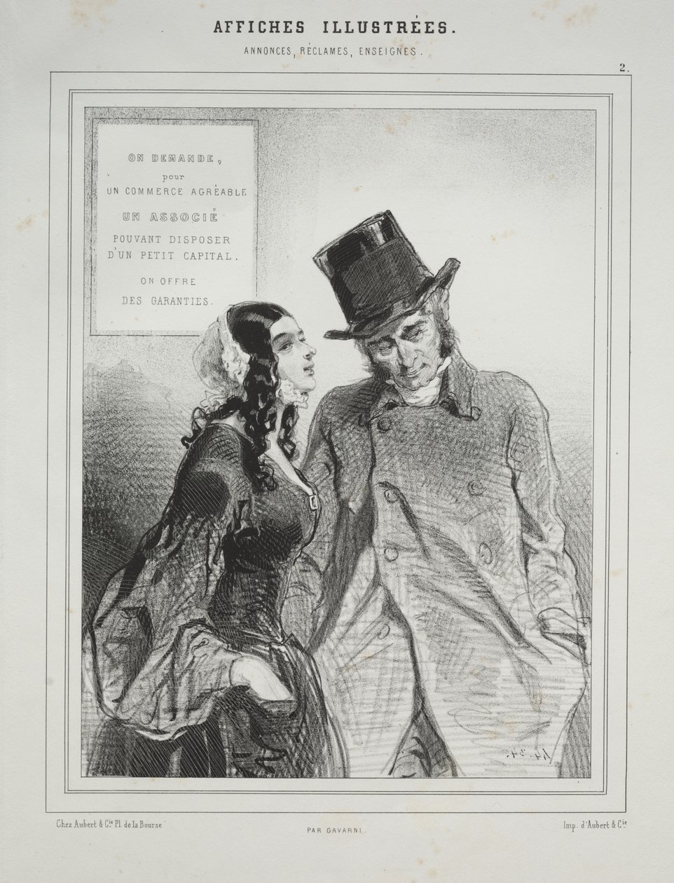Kuvitetut julisteet tekijältä Paul Gavarni