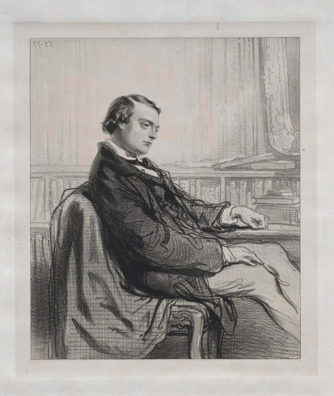 Lehdistöherrat: Théodore de Banville, 1853. tekijältä Paul Gavarni