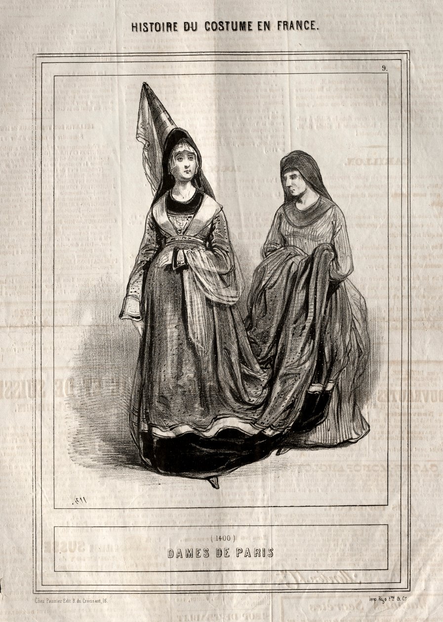 Pukuhistoria Ranskassa: Ladies of Paris, 1843. tekijältä Paul Gavarni
