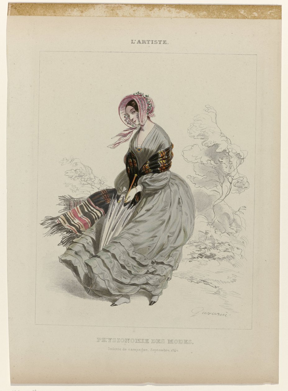 The Artist, Country Toilet, syyskuu 1840: Moodin fysiognomia. tekijältä Paul Gavarni