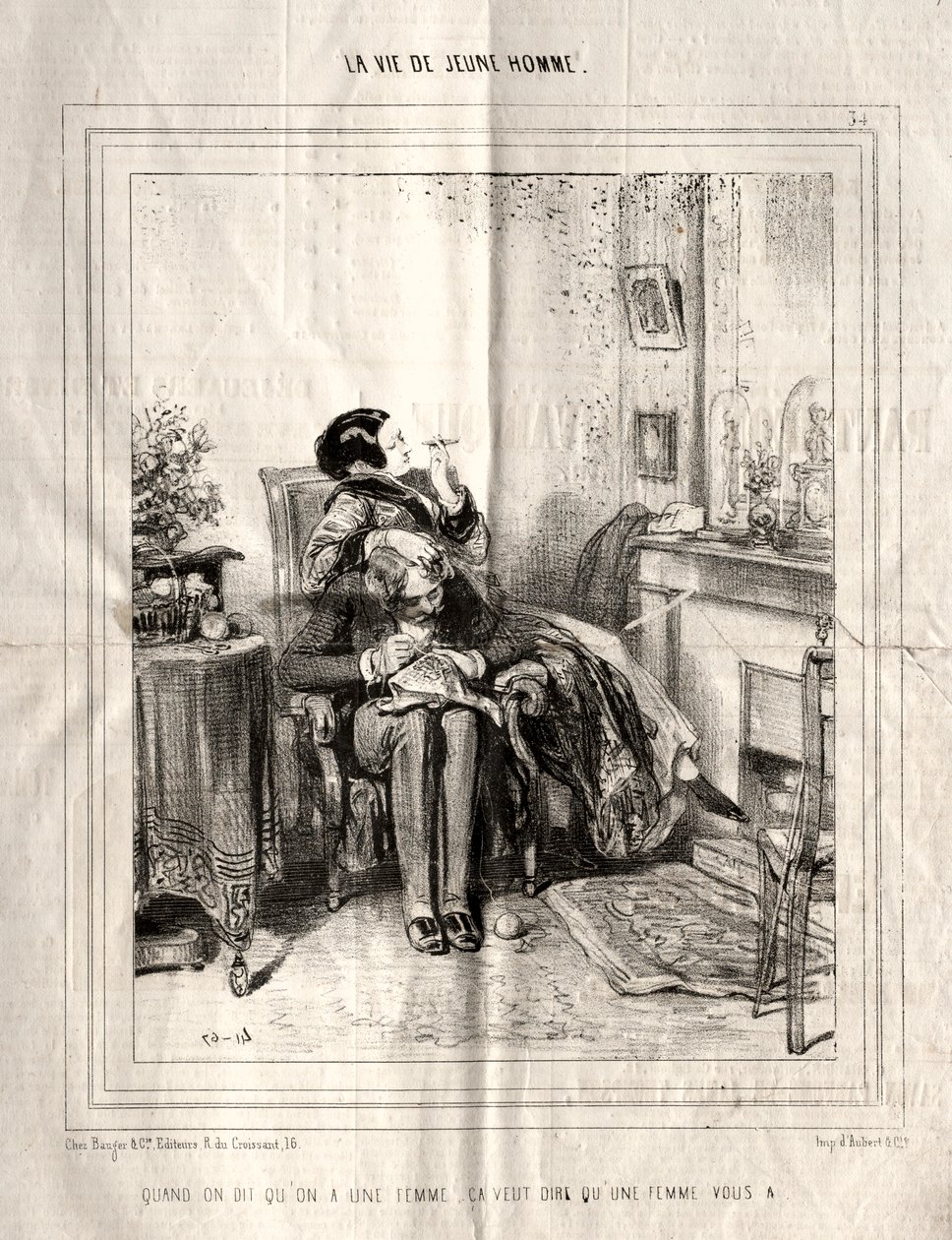 Nuoren miehen elämä, 1842. tekijältä Paul Gavarni