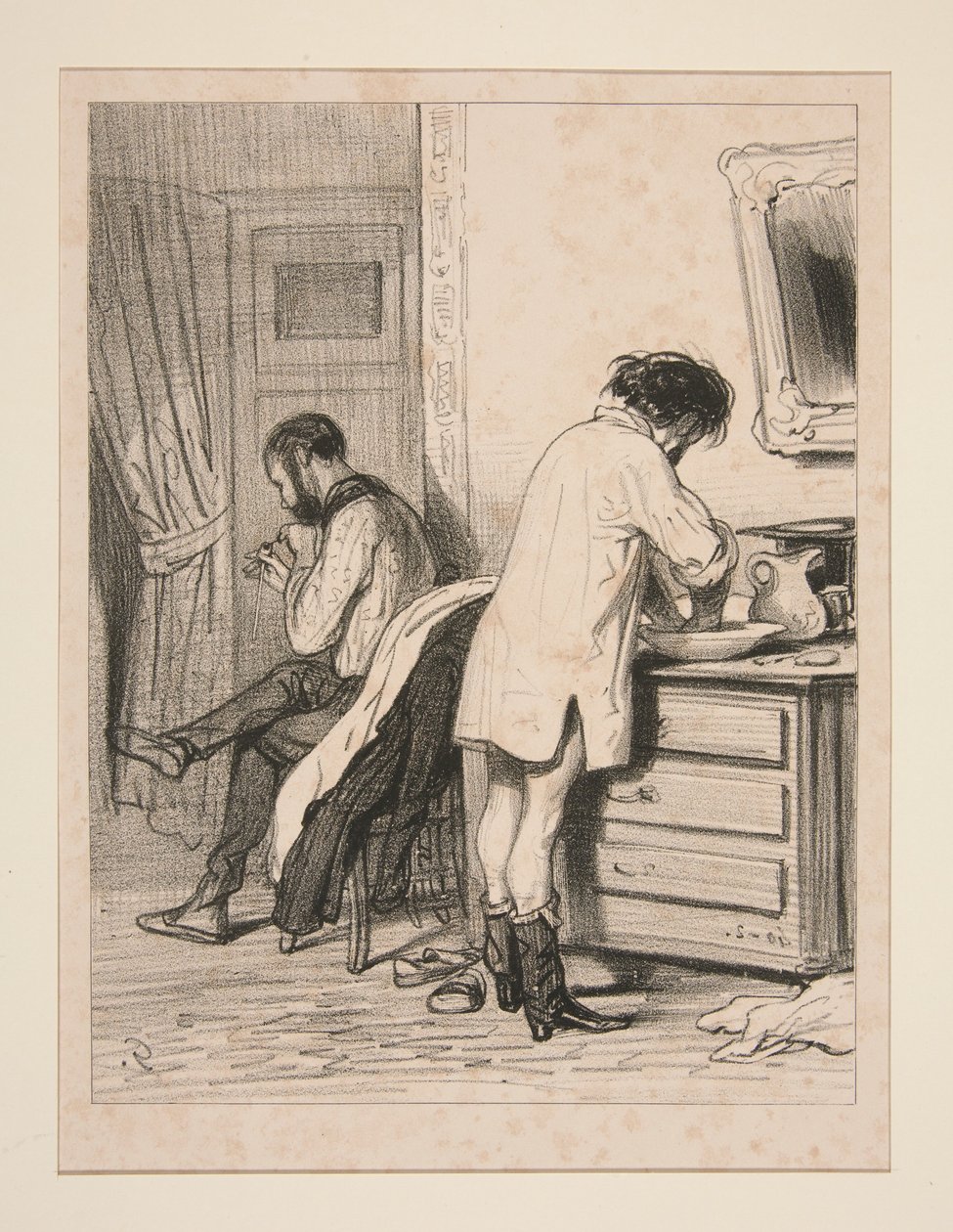 Orestes ja Pylades olisivat mielellään kuolleet toistensa puolesta ... tekijältä Paul Gavarni