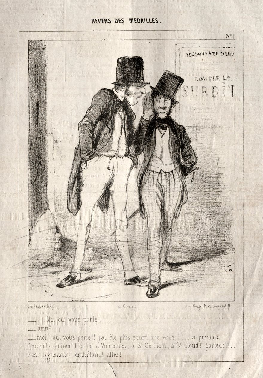 Mitalien kääntöpuoli, 1842. tekijältä Paul Gavarni