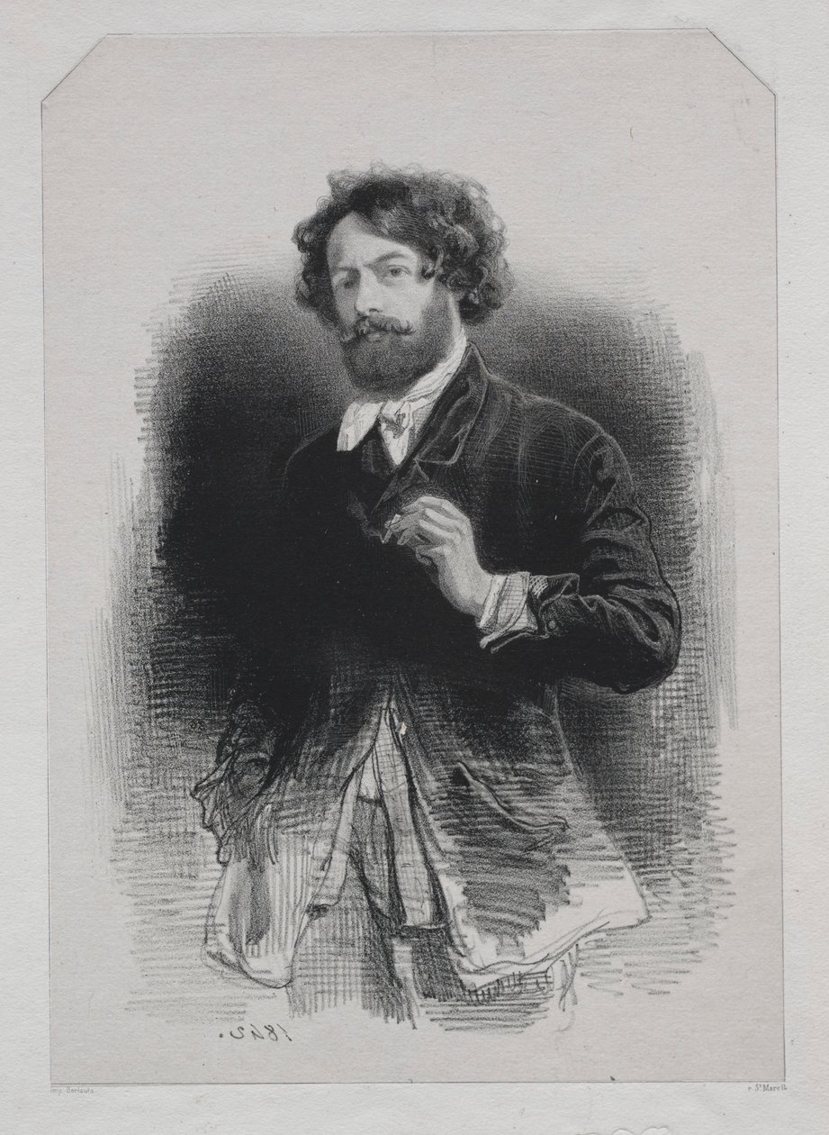 Omakuva, 1842. tekijältä Paul Gavarni