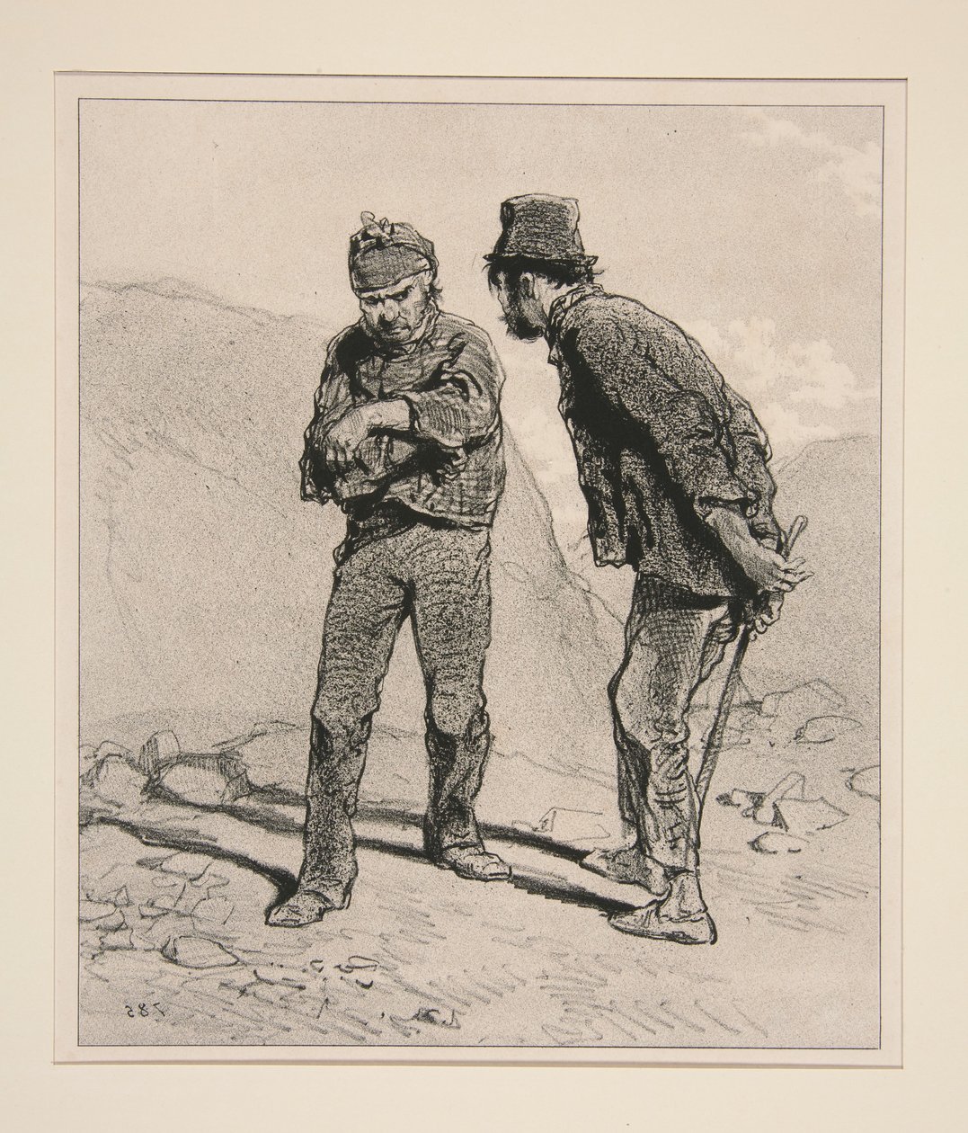 Jos et pidä nokkaasi kiinni, Adolphe (sic), meille tulee riita. tekijältä Paul Gavarni