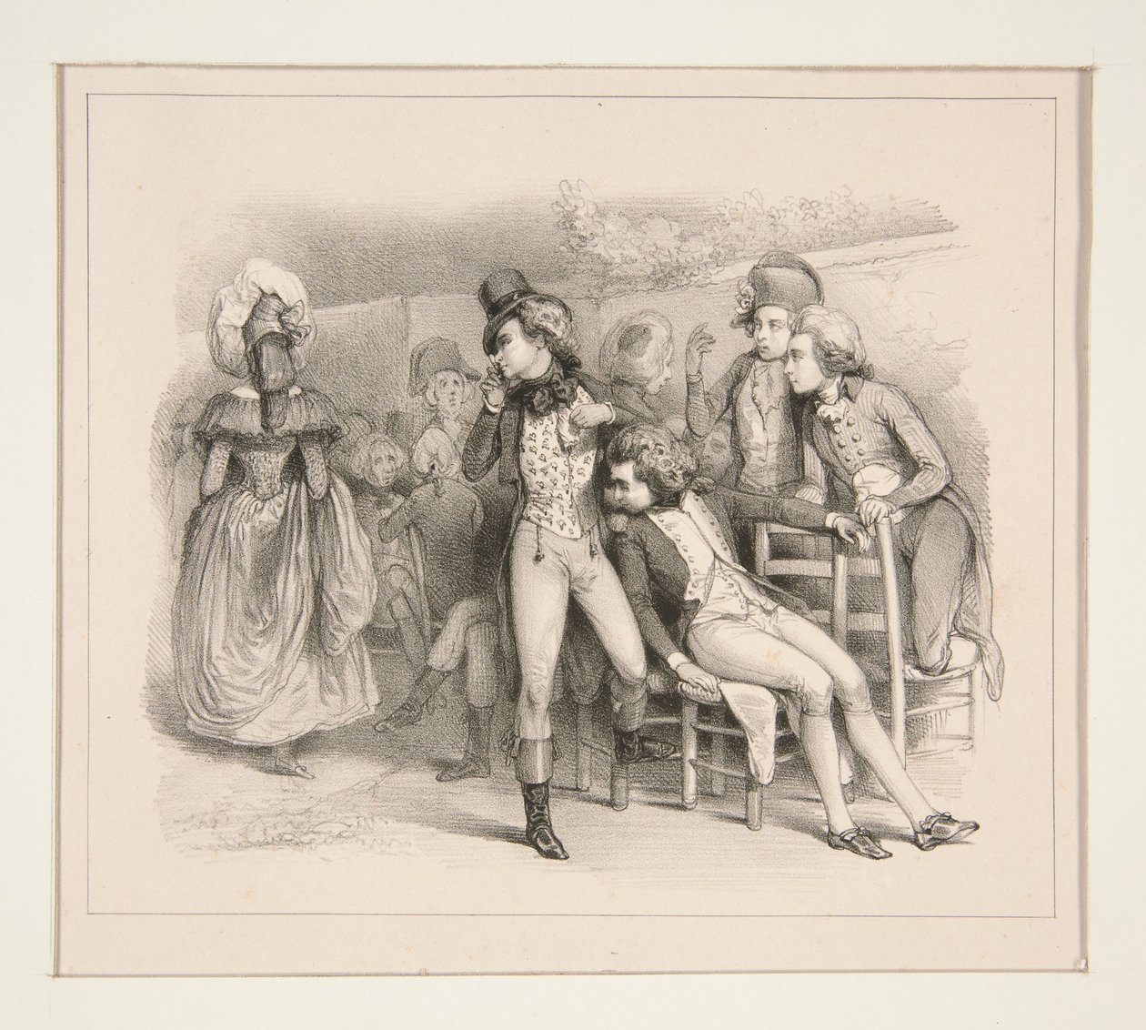 KAUNIS NAINEN VUONNA 1790 tekijältä Paul Gavarni